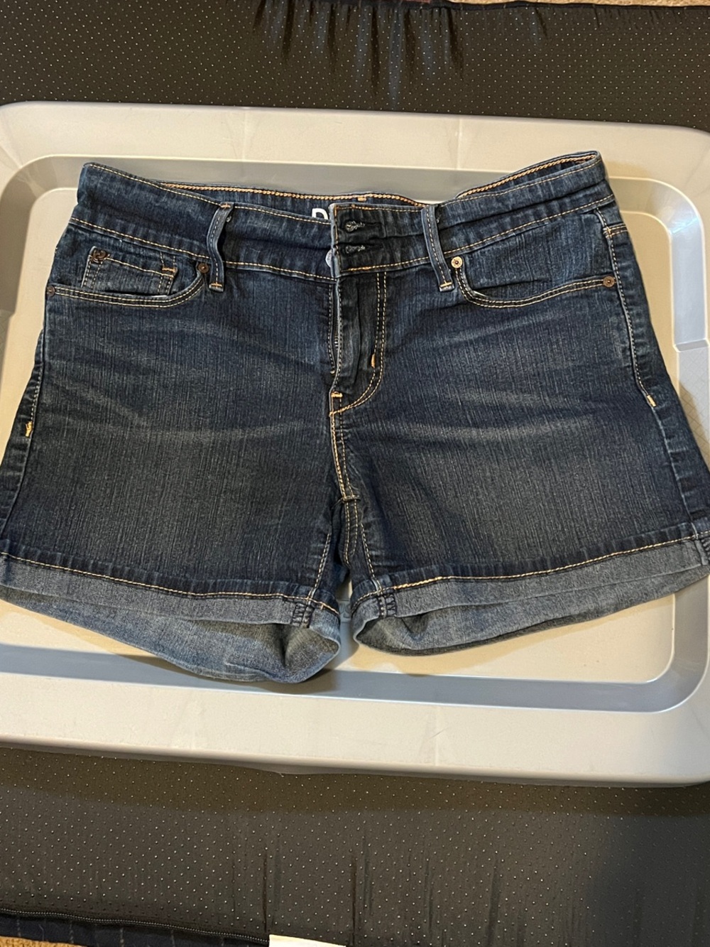 Denizen from Levi's Dark Blue Rolled-Hem Jean Shorts